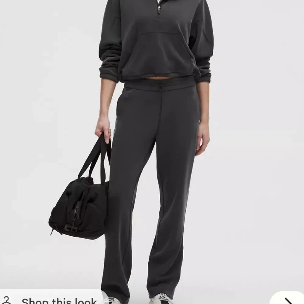 Lululemon Black Softstreme High-Rise Straight Leg Pant Regular Size 6 Small